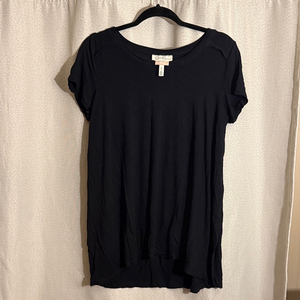 Maternity Nursing Black Short Sleeve Top